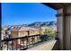 The balcony view offers a lovely view of the mountains and neighborhood at 5434 Fawn Chase Way, Las Vegas, NV 89135