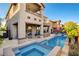 Inviting backyard features a pool, spa, and covered patio, perfect for outdoor entertaining at 5434 Fawn Chase Way, Las Vegas, NV 89135
