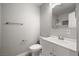 Well-lit bathroom featuring modern fixtures and neutral tones at 5817 Glen Eagles Ln, Las Vegas, NV 89108