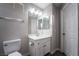 Clean bathroom with white cabinets and modern fixtures at 5855 Valley Dr # 2161, North Las Vegas, NV 89031