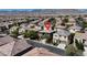 The house from an aerial perspective, revealing its position within the neighborhood at 7931 Mineral Peak St, Las Vegas, NV 89166