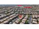 An aerial view of the property's location within a community with nearby amenities at 7931 Mineral Peak St, Las Vegas, NV 89166