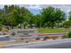 Sign for Mountain Crest Park featuring lush greenery and a well-maintained recreation area at 8130 Cassian Ct, Las Vegas, NV 89129