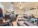 Comfortable living room featuring recliner seating and tile flooring at 821 Tollbrook Way, Henderson, NV 89011