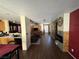 Open floor plan showcases tile flooring, a fireplace, and ample space for comfortable living and entertaining at 8237 Cline Mountain St, Las Vegas, NV 89131