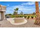 Inviting backyard features a spa with a view of the golf course at 9513 Villa Ridge Dr, Las Vegas, NV 89134