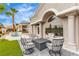 Attractive backyard with a cozy patio and spa at 9513 Villa Ridge Dr, Las Vegas, NV 89134