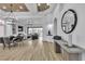 Open-concept living space boasts sleek floors, modern lighting, and seamless transition to outdoor spaces at 9513 Villa Ridge Dr, Las Vegas, NV 89134
