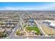 Aerial showing local park complete with playground, walking paths, and splashpad at 1088 Casady Hollow Ave, Henderson, NV 89012