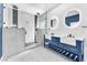 Bathroom features marble countertops, and a glass shower at 1088 Casady Hollow Ave, Henderson, NV 89012
