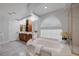 Elegant bathroom featuring a soaking tub, walk-in shower, and stylish vanity with great light at 11158 Antonine Wall Ct, Las Vegas, NV 89141