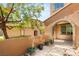Private outdoor patio featuring a covered area, offering a serene space for leisure and enjoyment at 11398 Belmont Lake Dr # 104, Las Vegas, NV 89135