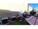 Relaxing backyard featuring a hammock and various patio furnishings at 2131 Pillar Pointe St, Las Vegas, NV 89115