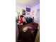 Bedroom with a bed, posters, and led lights at 2131 Pillar Pointe St, Las Vegas, NV 89115