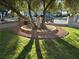 Well-maintained front yard featuring mature trees and a lush lawn, adding curb appeal at 3531 W Arby Ave, Las Vegas, NV 89118
