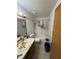 Standard bathroom with a single sink vanity, combined shower and tub, and tiled flooring at 3585 Arville St # 401A, Las Vegas, NV 89103