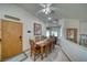 Dining nook has seating for six and a view of the front yard at 6490 Wagon Wheel Ct, Pahrump, NV 89061