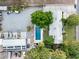 Aerial view featuring a pool, workshop, and abundant parking space for equipment and vehicles at 7545 Constantinople Ave, Las Vegas, NV 89129