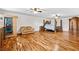 Spacious main bedroom features hardwood floors, sitting area, sauna and ensuite bath at 7545 Constantinople Ave, Las Vegas, NV 89129
