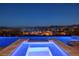 Hot tub at night with mountain and city views in the background at 8 Laricola Ct, Henderson, NV 89011