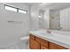 Bathroom showcasing a vanity with white countertops and decorative finishes at 8437 Apple Hill Ct, Las Vegas, NV 89128