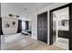 View of the main bedroom and door leading to a tiled bathroom at 8713 Castle Ridge Ave, Las Vegas, NV 89129
