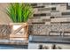 Close-up of kitchen countertop, showcasing modern backsplash and stylish decorative plants at 10692 Tulip Valley Rd, Las Vegas, NV 89179