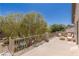 Balcony with outdoor seating, a large tree, and views of the surrounding landscape at 17 Winding Rd, Henderson, NV 89052