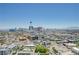 Expansive aerial view of the city skyline showcasing landmarks against a bright blue sky at 200 Hoover Ave # 1905, Las Vegas, NV 89101