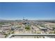 Beautiful balcony view overlooking the vibrant city skyline and distant mountains under clear skies at 200 Hoover Ave # 1905, Las Vegas, NV 89101