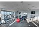 Bright gym with a variety of fitness equipment and cityscape views at 200 Hoover Ave # 1905, Las Vegas, NV 89101
