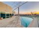 Beautiful rooftop pool with panoramic city skyline views at sunset at 200 Hoover Ave # 1905, Las Vegas, NV 89101