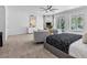 Serene main bedroom showcases a stylish fireplace, comfortable seating, and a luxurious king-size bed at 21 Sawgrass Ct, Las Vegas, NV 89113