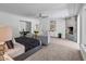 Spacious main bedroom with fireplace, sitting area and plush carpeting at 21 Sawgrass Ct, Las Vegas, NV 89113