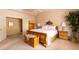 Comfortable bedroom featuring neutral colored walls, a ceiling fan, and a charming interior design at 2383 Thayer Ave, Henderson, NV 89074