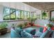 Enclosed sunroom with comfortable seating and views of the outdoor space at 2479 Domingo St, Las Vegas, NV 89121
