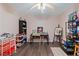 Bright room featuring ceiling fan and ample space for work or hobbies at 2479 Domingo St, Las Vegas, NV 89121