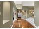 Spacious foyer featuring a decorative front door and marble stairs, creating a grand entrance at 3004 Astoria Pines Cir, Las Vegas, NV 89107