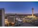 Stunning city view featuring vibrant city lights and the Stratosphere Tower at 322 Karen Ave # 3801, Las Vegas, NV 89109