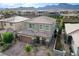 Aerial shot showcasing a home with a pool, patio, and landscaped backyard at 361 Cooper Hawk Ct, Las Vegas, NV 89138