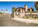 Welcoming entrance to Flamingo Heights featuring desert landscaping and a gated entry at 4083 Nook Way # D, Las Vegas, NV 89103