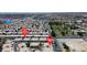 Comprehensive aerial view highlighting the community's location near major roads at 4800 Grey Wolf Ln # 202, Las Vegas, NV 89149