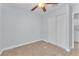 Spare bedroom with closet and ceiling fan at 503 Credence Ave, Henderson, NV 89002