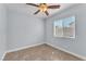 Bedroom featuring a ceiling fan and a window with natural light at 503 Credence Ave, Henderson, NV 89002