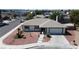 Aerial view of the house showcasing landscaping, walkway, and well-maintained exterior at 5079 Reno Ct, Las Vegas, NV 89119