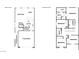 Layout of first and second floor featuring the living spaces, kitchen and bedrooms at 6521 Cinnamon Hazelnut St # Lot 91, North Las Vegas, NV 89084