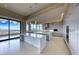 Modern kitchen with marble islands, stainless steel appliances, and city views at 677 Overlook Rim Dr, Henderson, NV 89012
