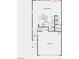 First-floor floor plan featuring a great room, kitchen, garage, porch, powder room, and pantry at 9243 Charmillin Ct, Las Vegas, NV 89148