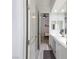 Hallway view into the bathroom and bedroom with modern fixtures and finishes at 271 E Shelbourne Ave, Las Vegas, NV 89123