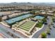 Aerial view showcasing tennis and bocce ball courts within the Sun City Anthem community at 2752 Fort Myer Ave, Henderson, NV 89052